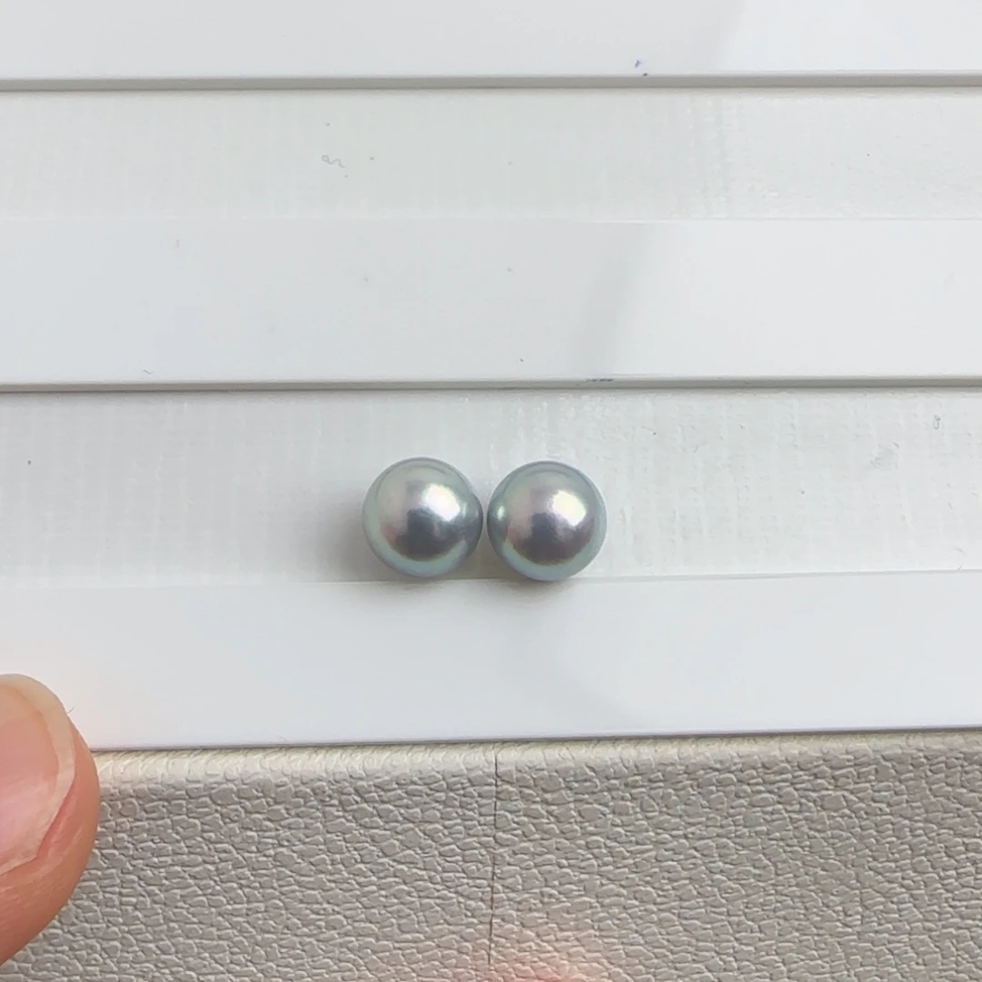 未镶嵌海水珍珠裸珠Akoya真多麻色系海水对珠7.8