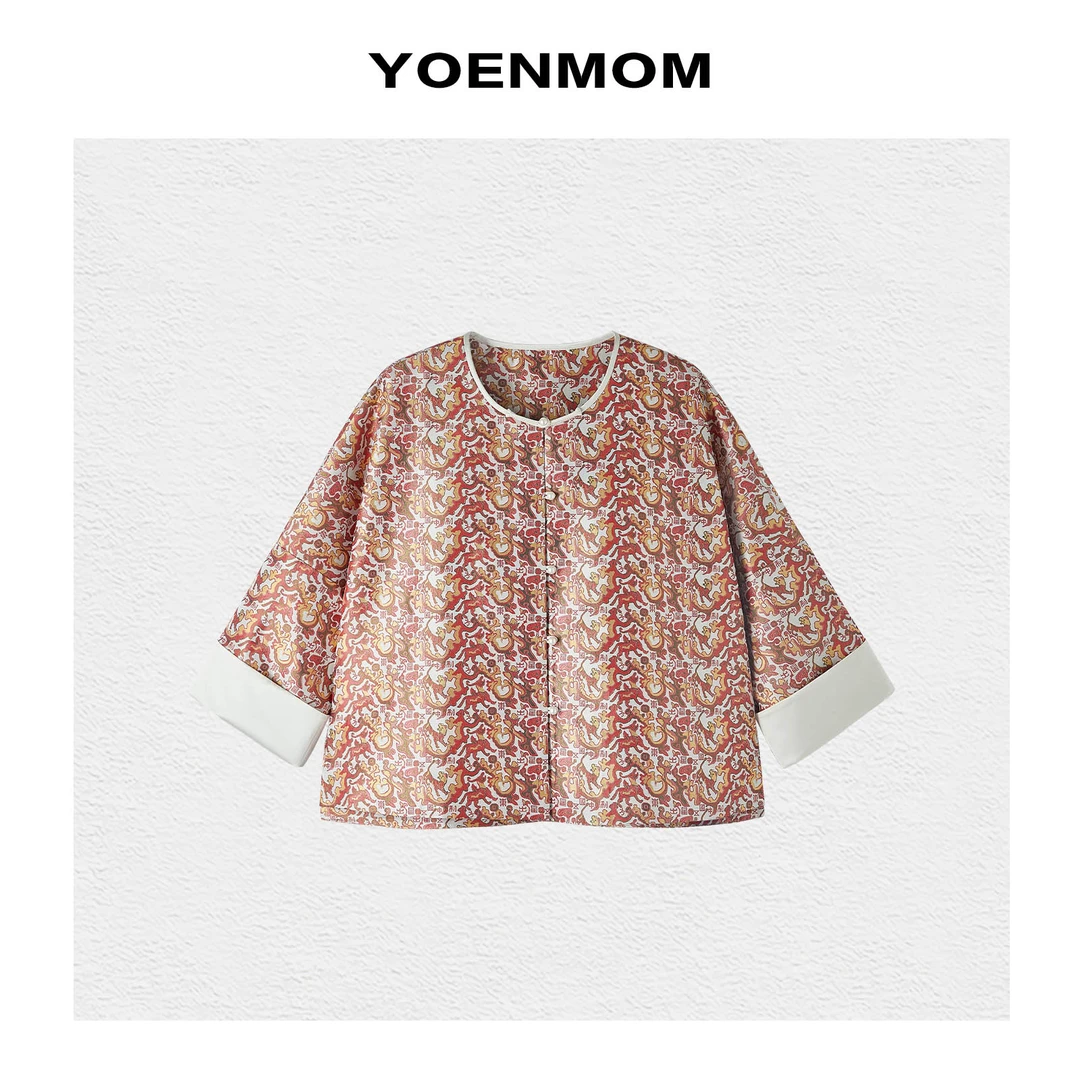YOENMOM·五星出东方2025早春新品 重磅张和才蜀锦高级感中式外套