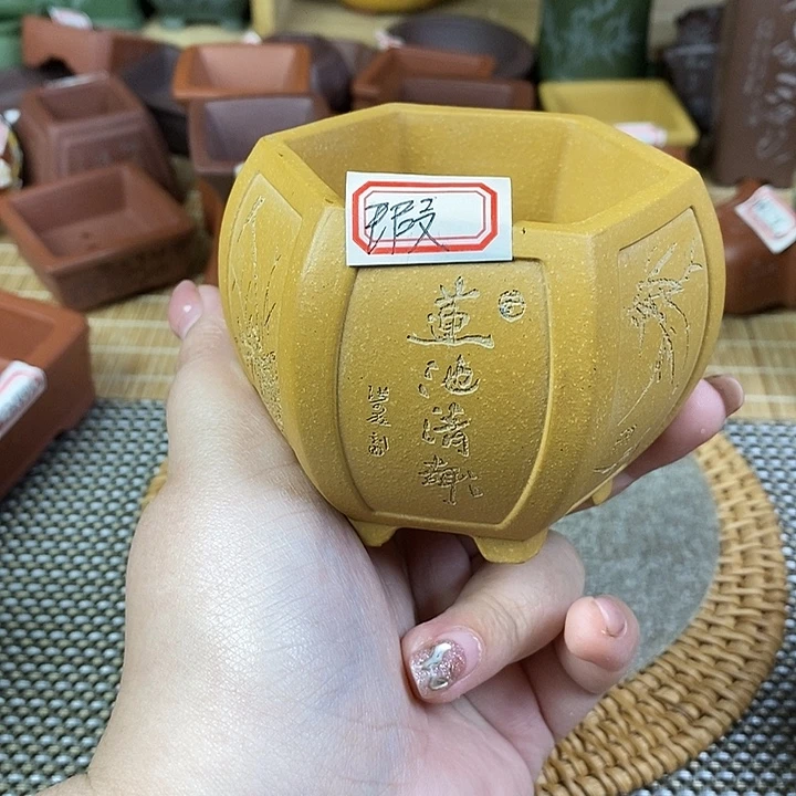 琉璃手工艺品宜兴紫砂精品花盆