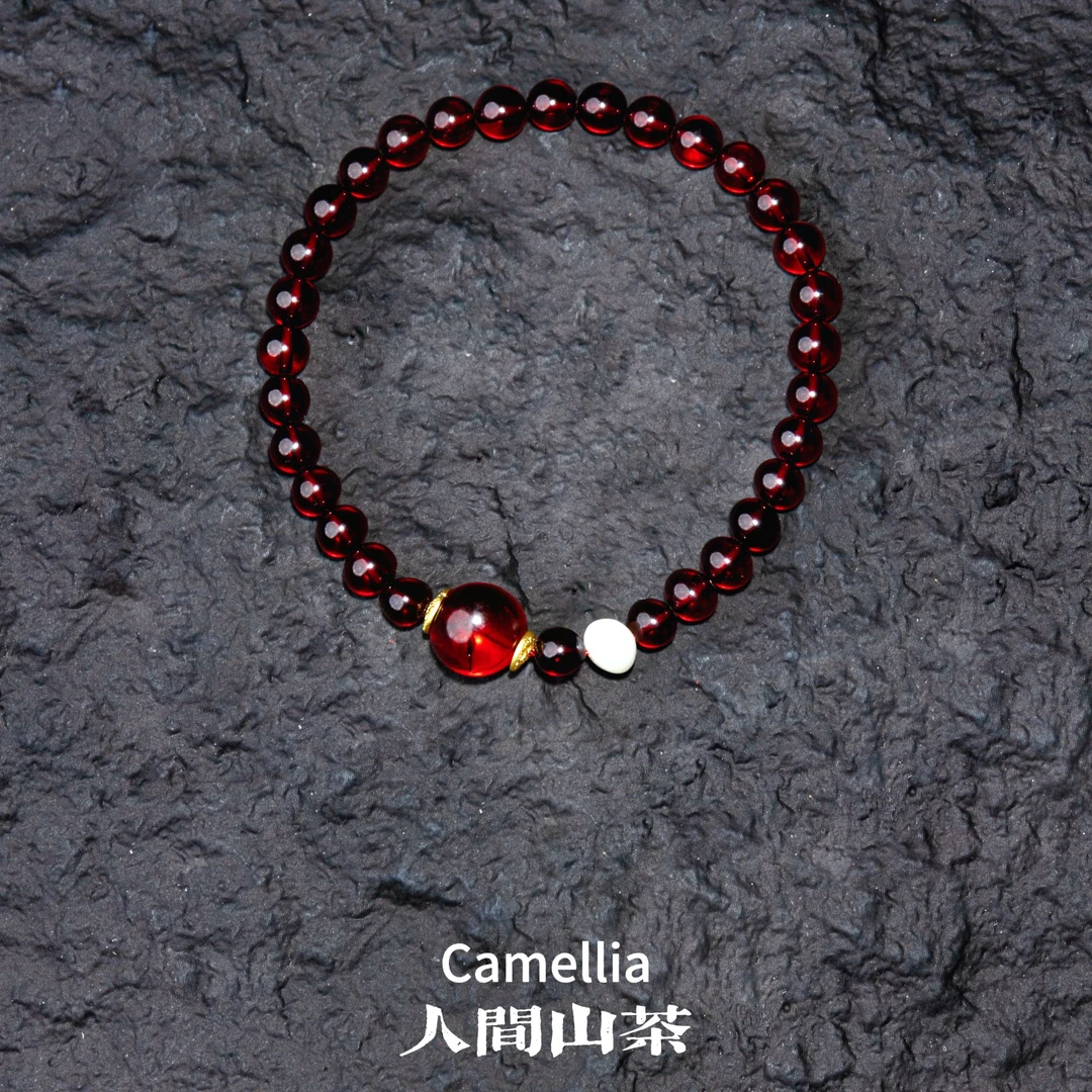 人间山茶 M2-2724 血珀手串