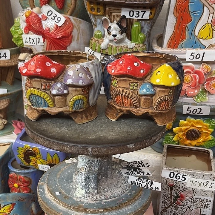 粗陶材质多肉花盆