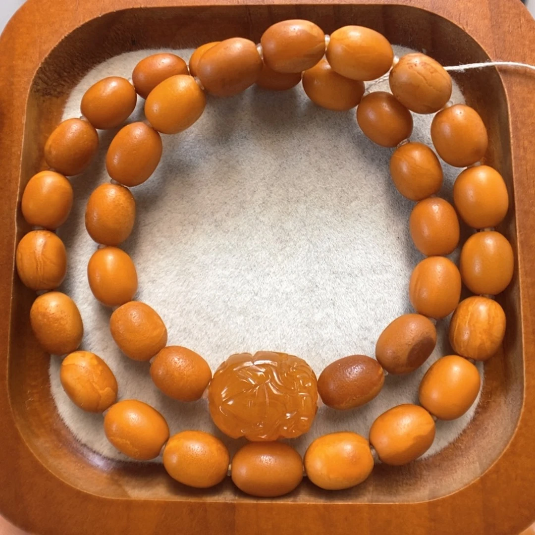 未镶嵌蜜蜡手串蜜蜡