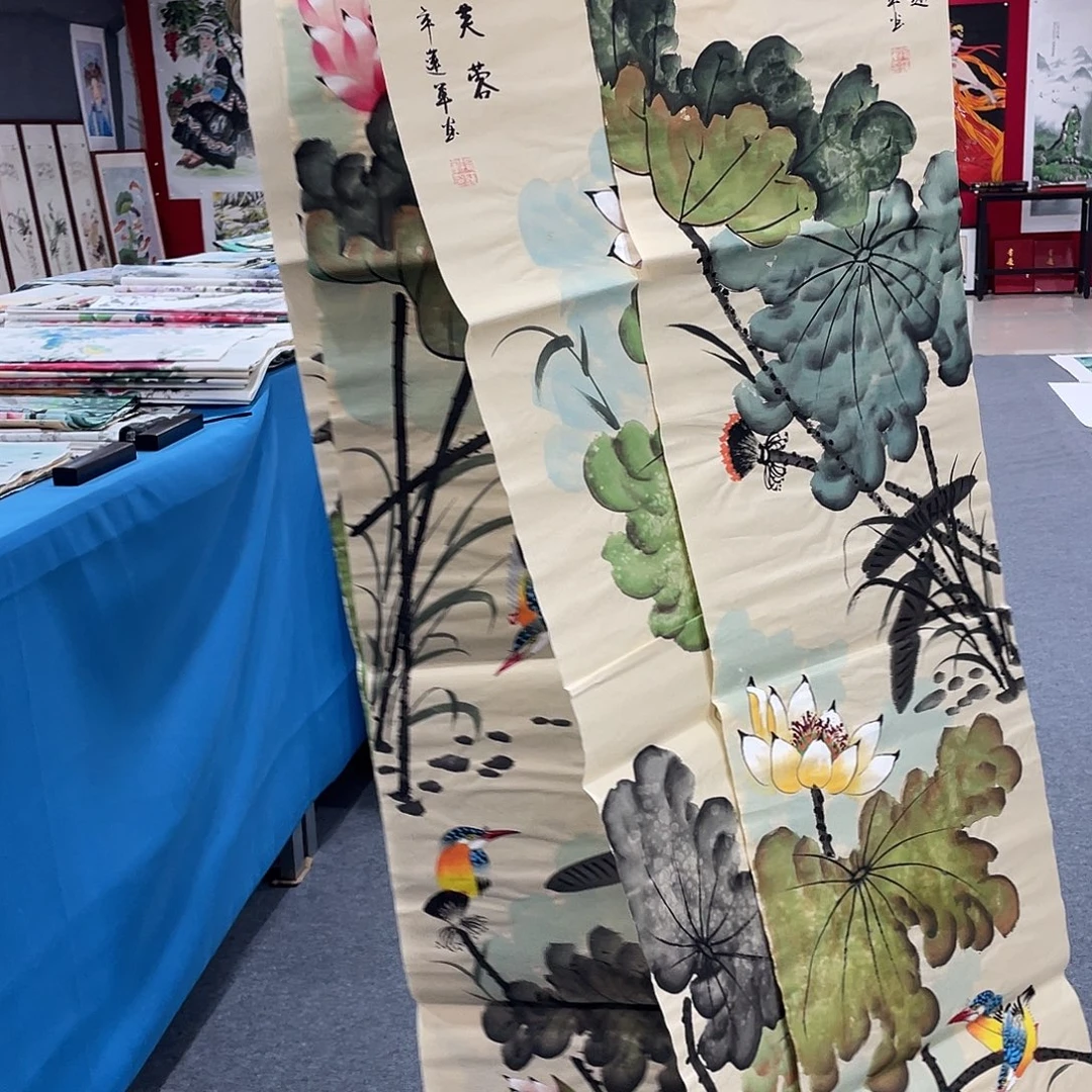 国画今天上午国画作品展示