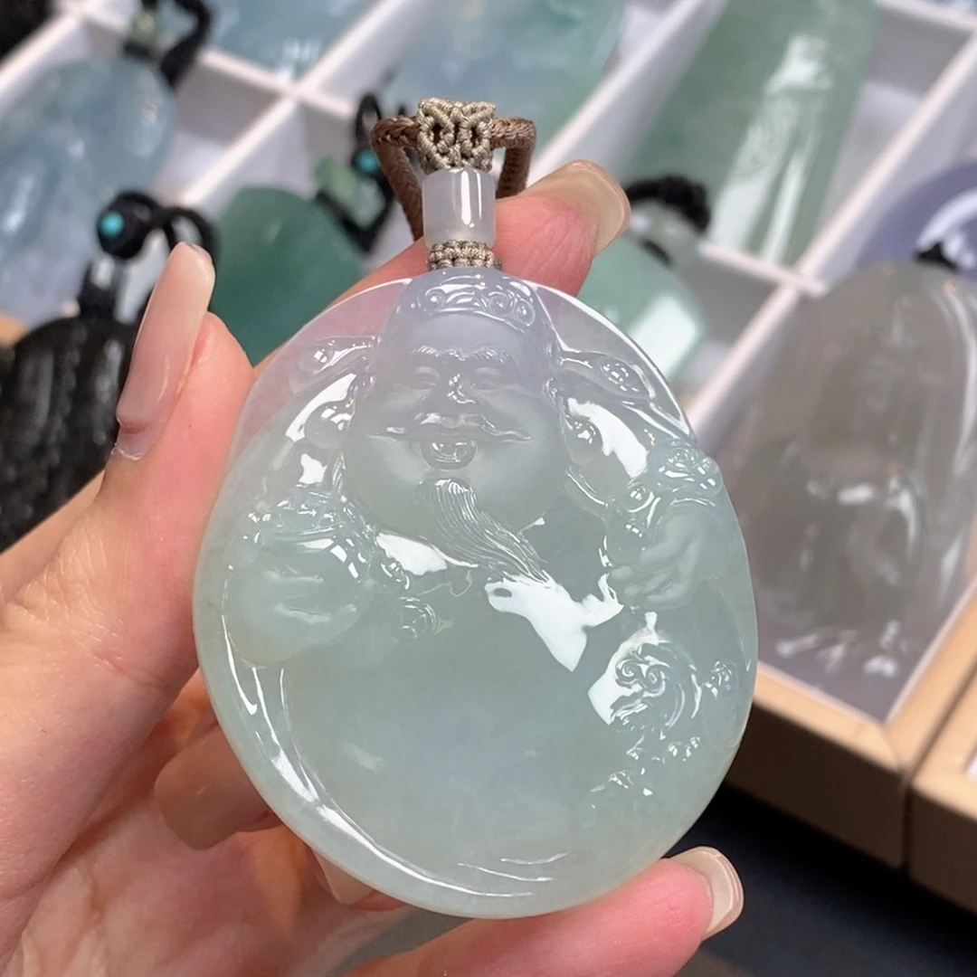 翡翠颈饰未镶嵌水**华翡翠