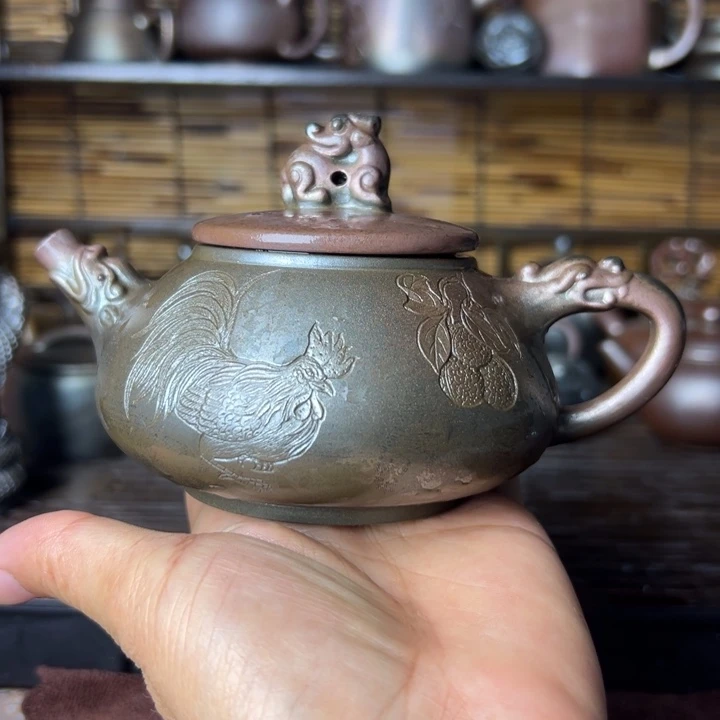 紫泥壶柴烧坭兴陶壶