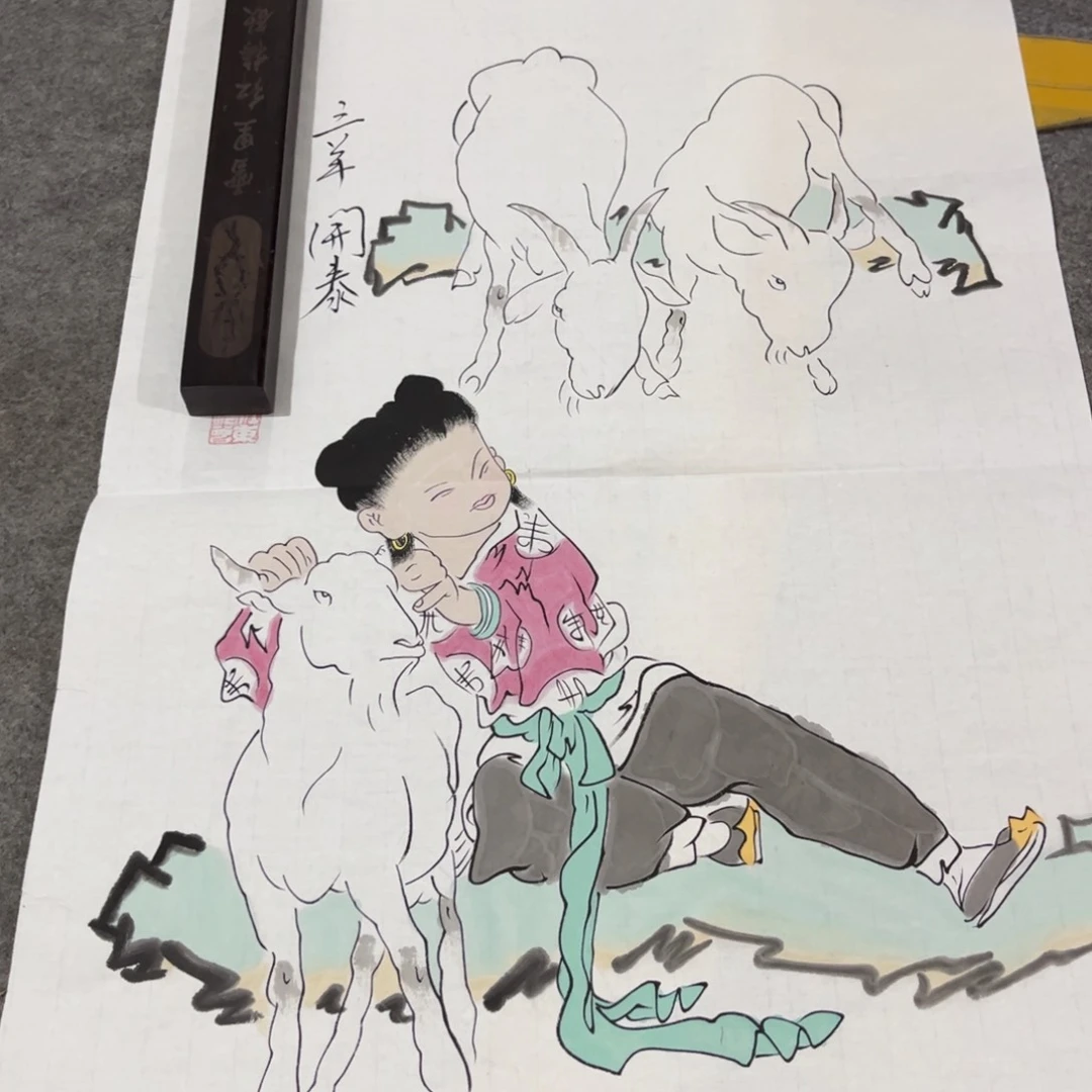 国画书法作品多次绘画作品