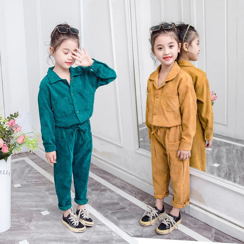 秋装韩板童装衣服两件套中大套装新款2019儿童女童女学生春秋时尚
