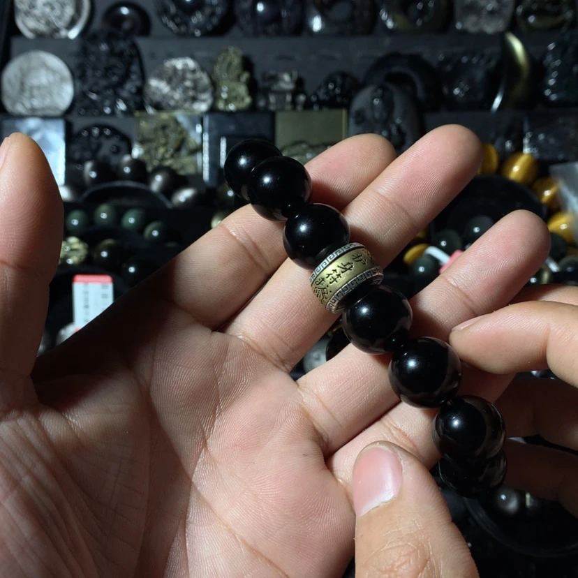 【闪购商品】黑曜岩珠宝奇石未镶嵌坚*