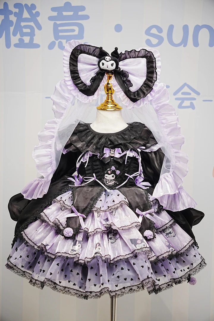 刺绣库洛米洛丽塔公主裙女童宝宝周岁礼服生日表演万圣节重工纱裙