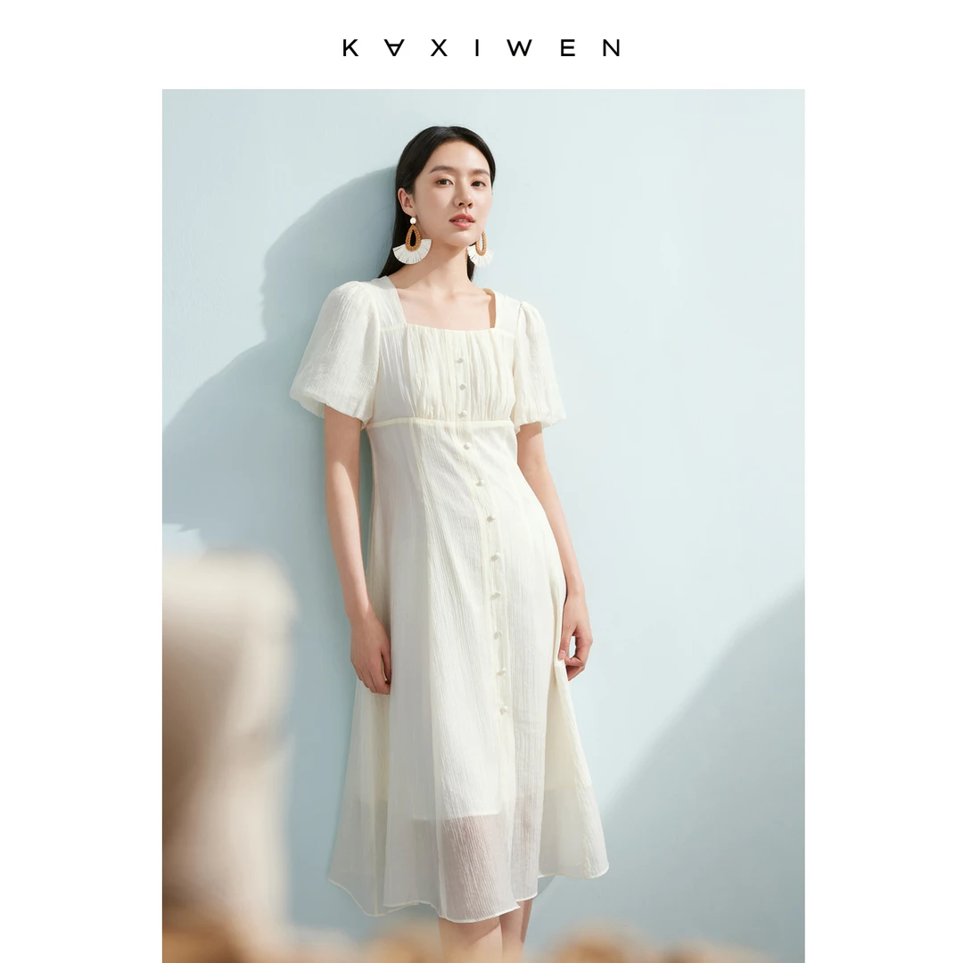 【大叔专属】优雅法式长款连衣裙气质显瘦复古裙子X04ALS2361