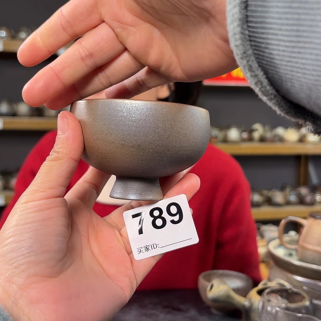 杯坭兴陶柴烧全手工原矿泥料杯