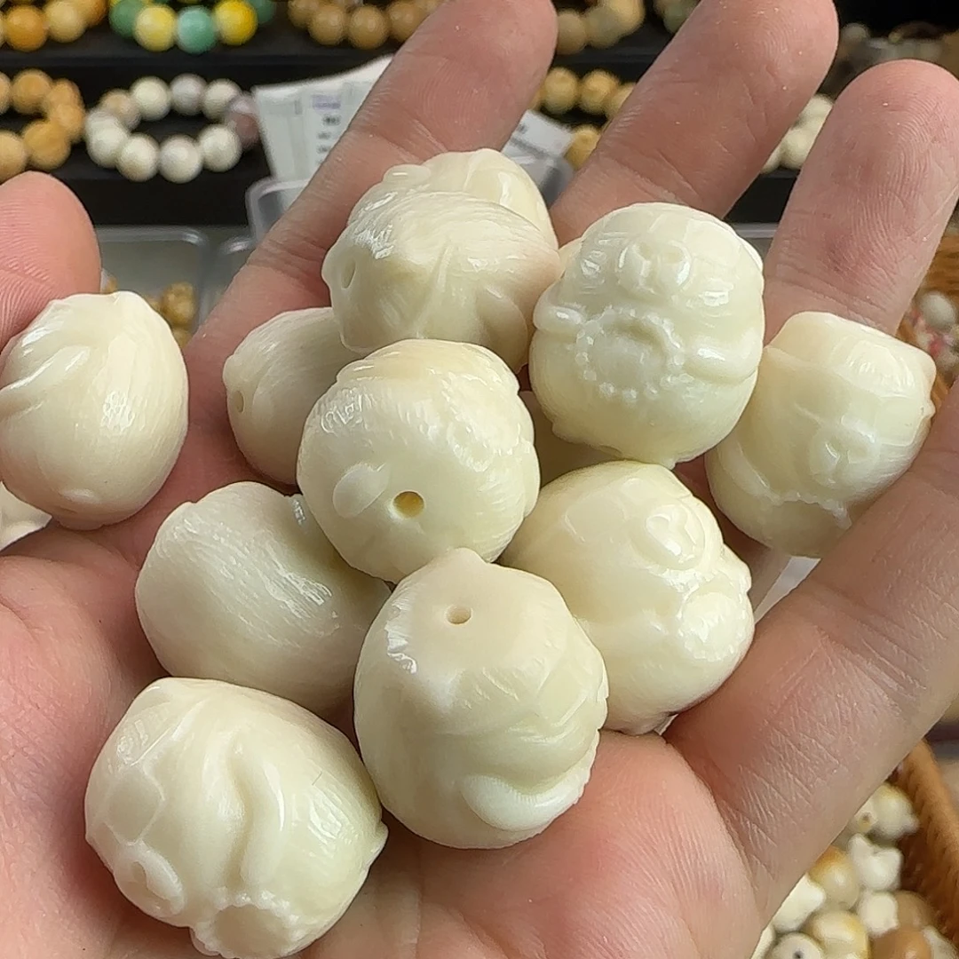 吊坠菩提根/象牙果白色念珠卡皮20颗不挑瑕