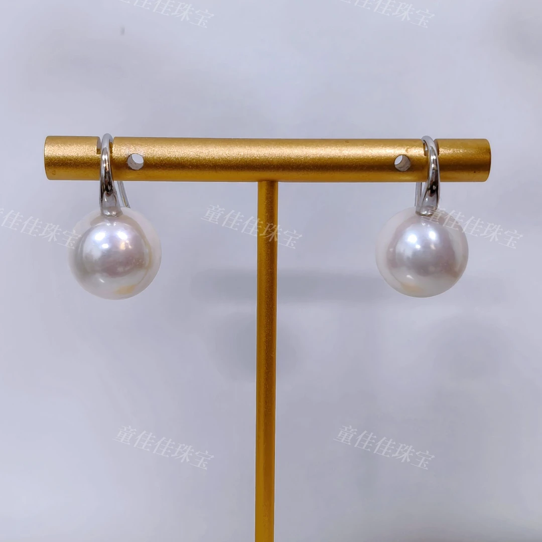 【佳佳招牌】“巨无霸” 高跟鞋耳钩 13-14mm  灵动气质百搭 天然淡水