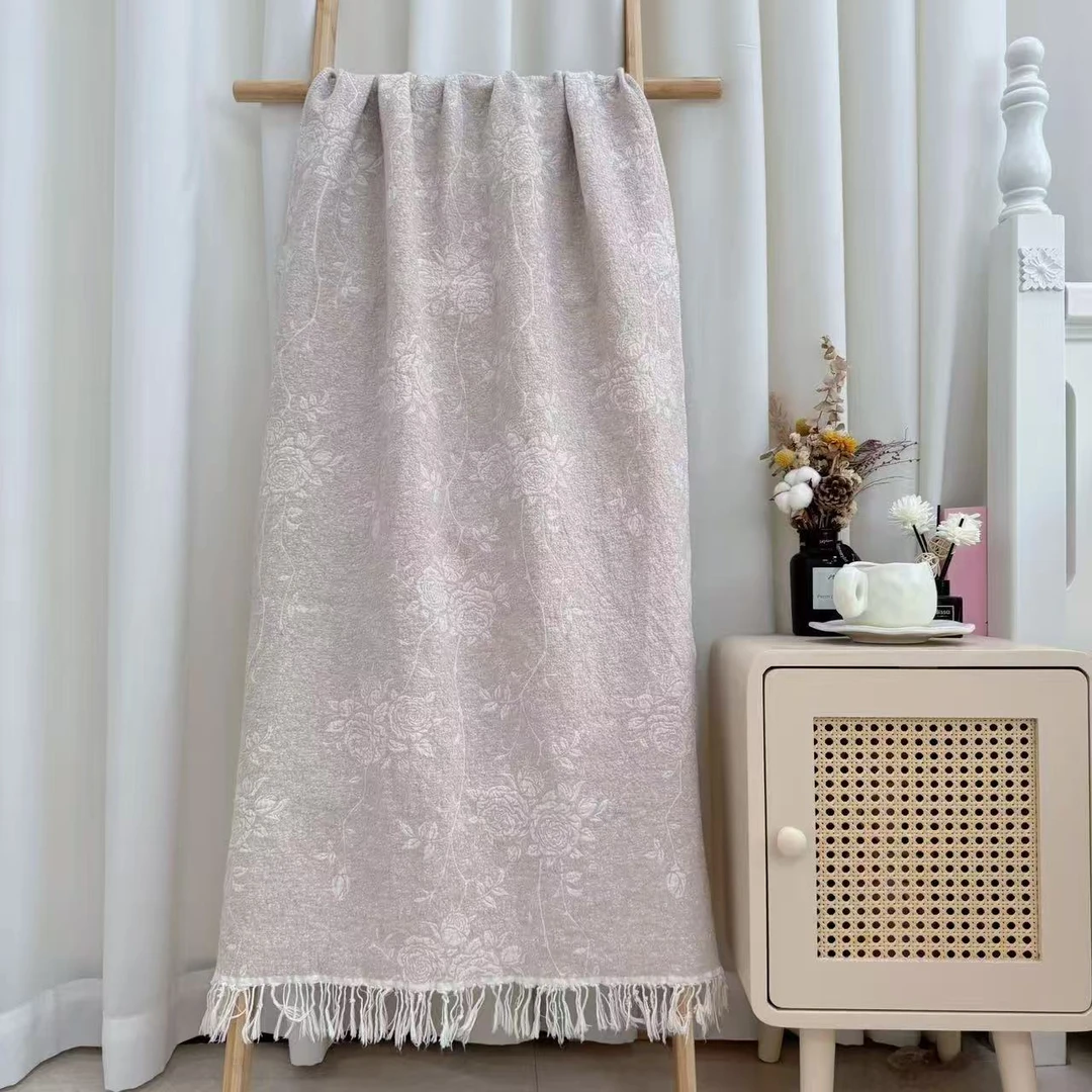 浴巾【罗马】70x150厘米 高端轻奢成人加大流苏浴巾