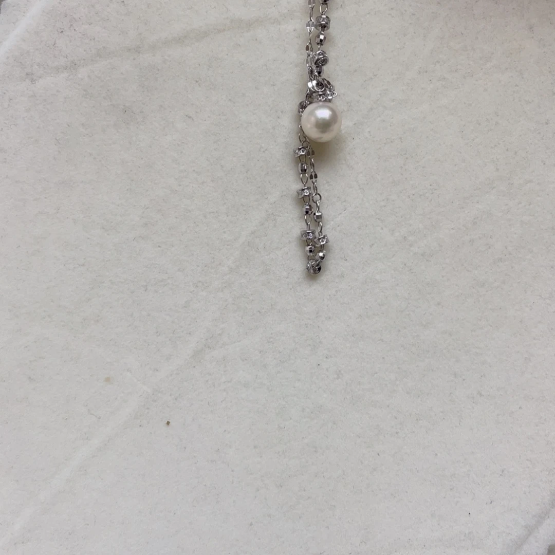 项链银S925镶嵌海水珍珠