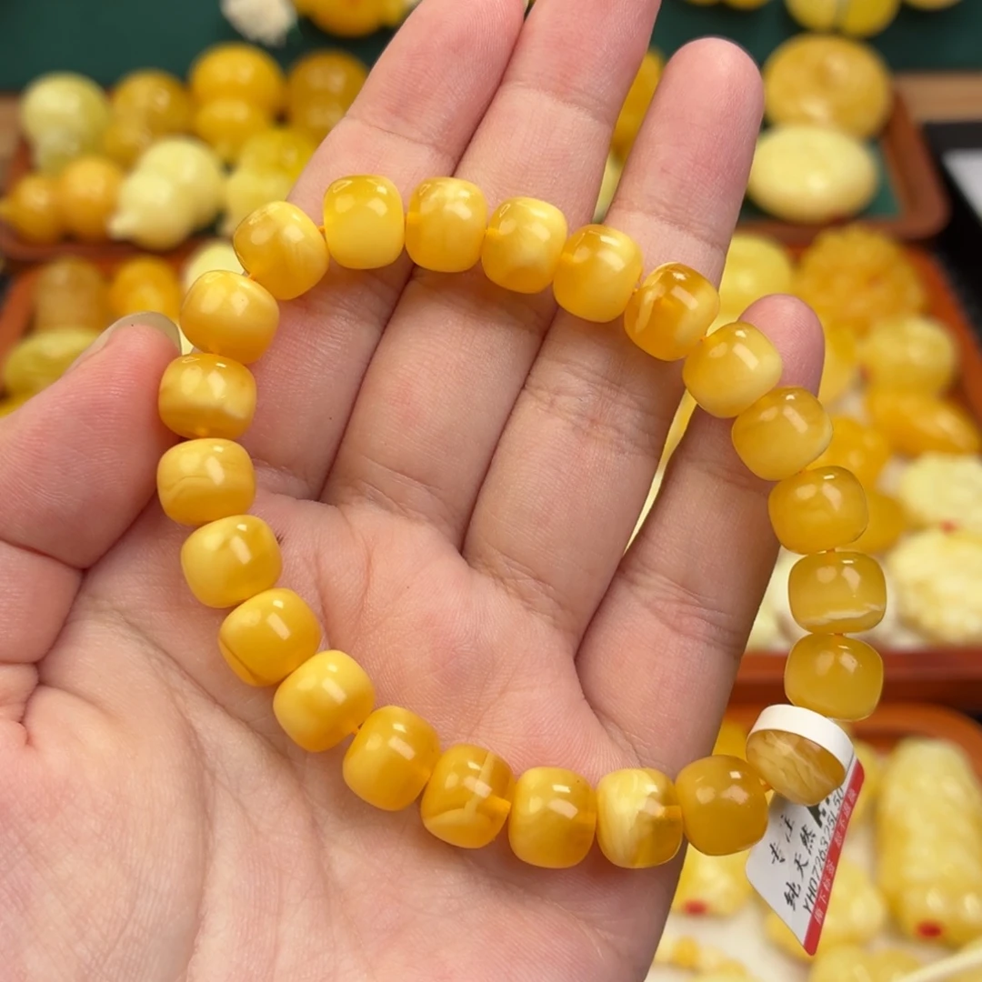 蜜蜡未镶嵌毛衣链蜜蜡