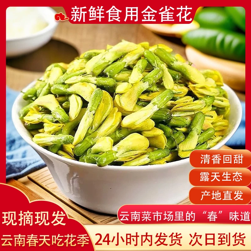 【顺丰空运】新鲜金雀花云南特色美食阳雀花食用鲜花应季蔬菜鲜甜