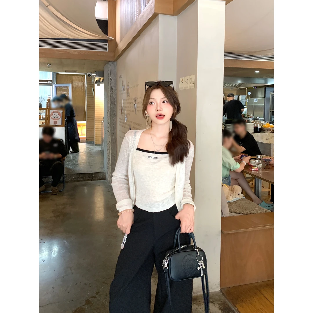 切糕自制【捕梦诗人】小个子夏季女纯欲慵懒风松弛感防晒两件套套装