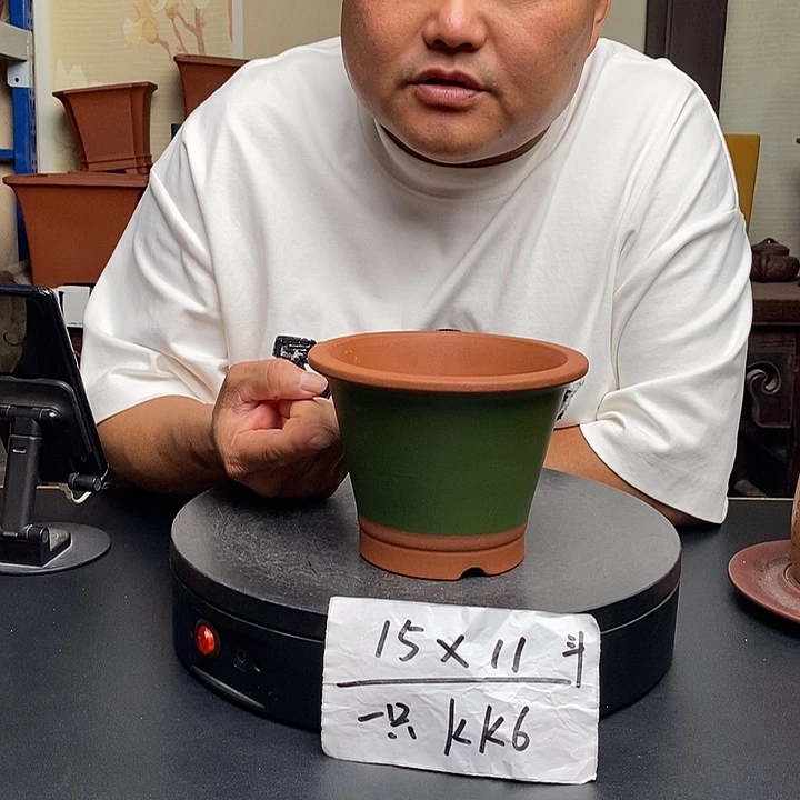 紫砂花盆货号一只KK6