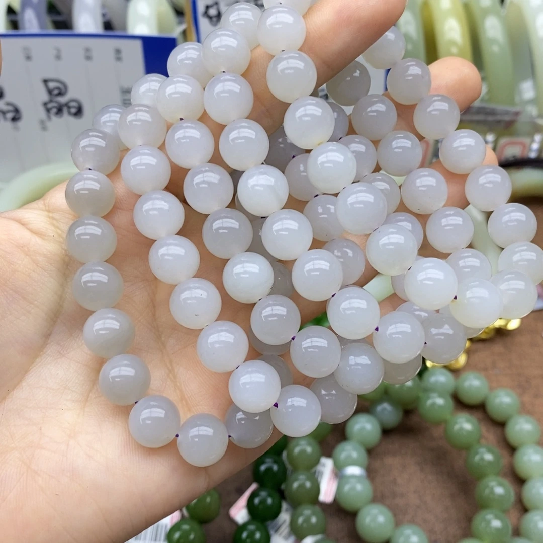 和田玉未镶嵌手串卡10