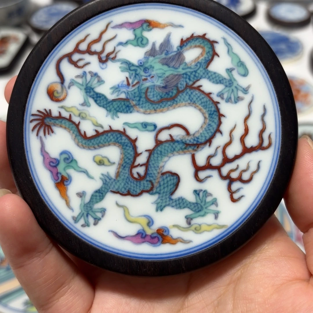 坦***惧瓷片精品摆件一个