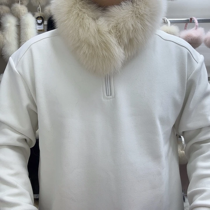 狐狸毛奶茶色55不带毛球