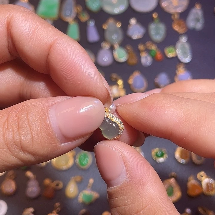 翡翠银S925镶嵌颈饰