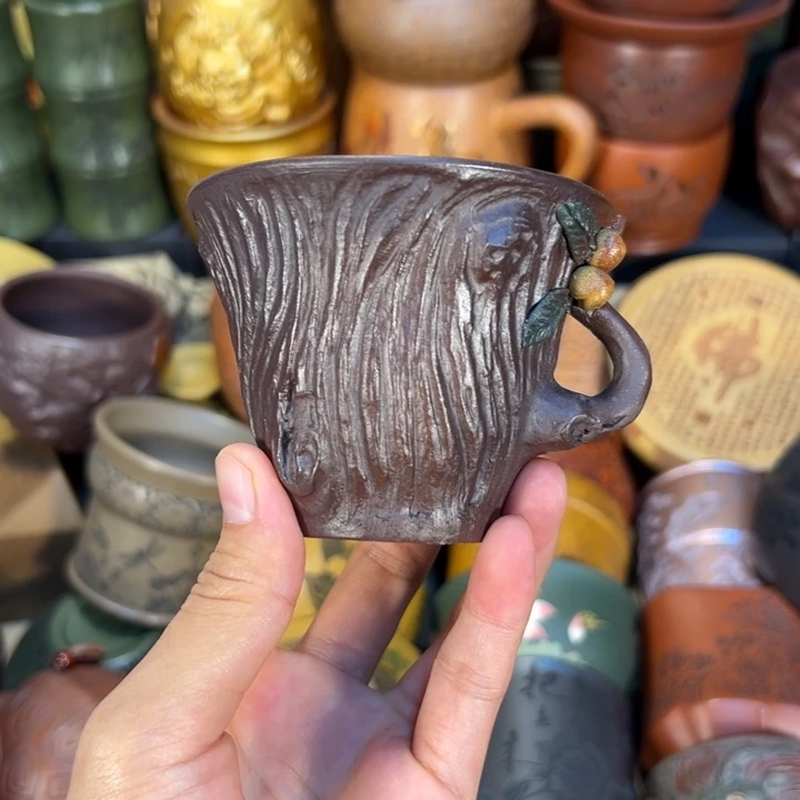 紫砂茶杯宜兴紫砂杯子