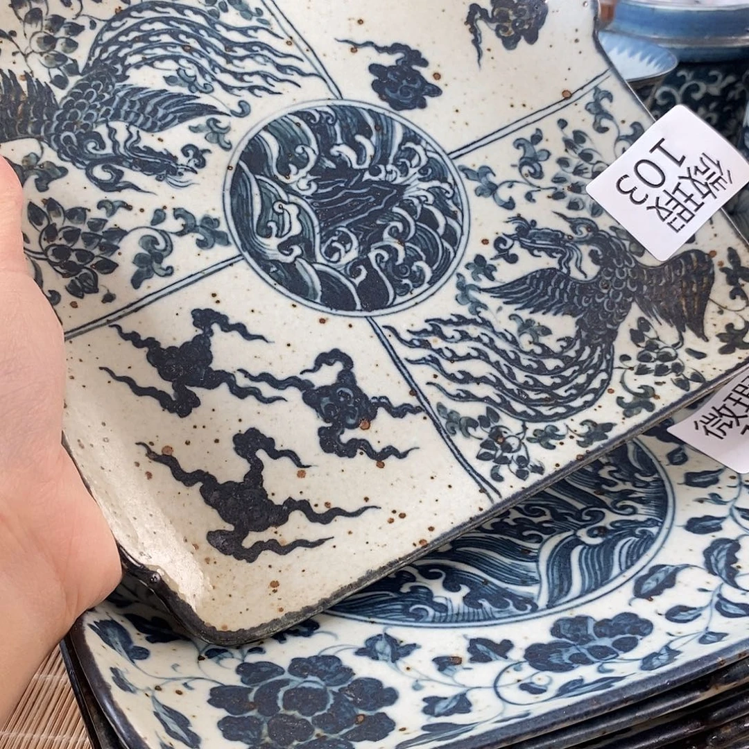 手工手绘青花高温陶瓷
