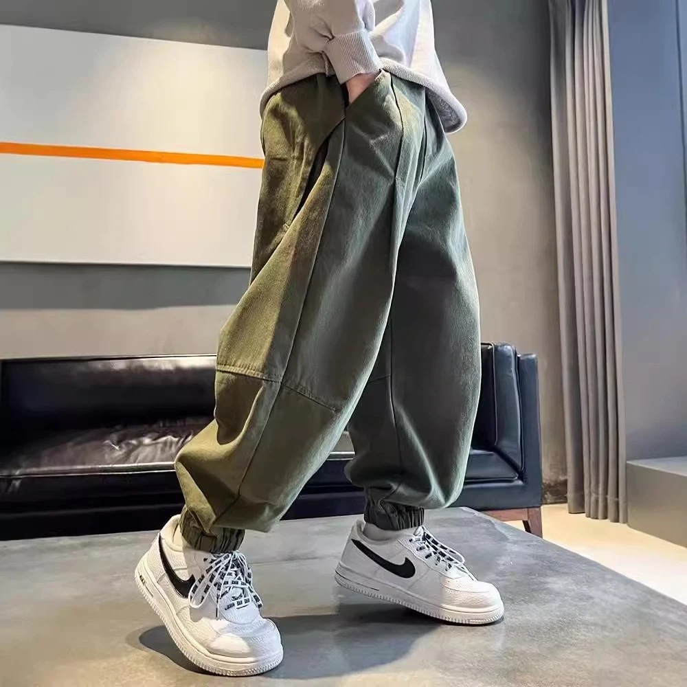 男童裤子2024春秋新款时尚休闲儿童装潮酷男孩洋气炸街韩版工装裤