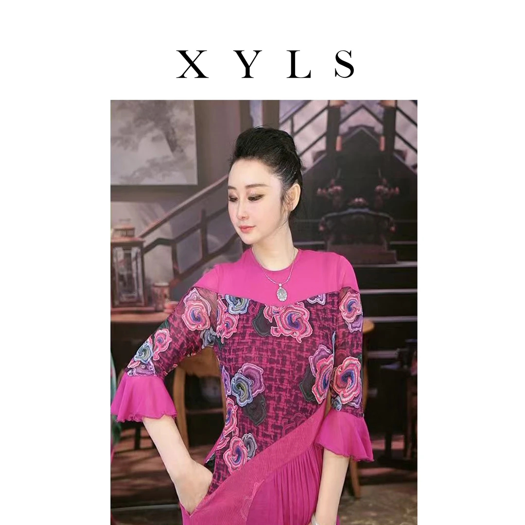 女装连衣裙弹力印花T006685