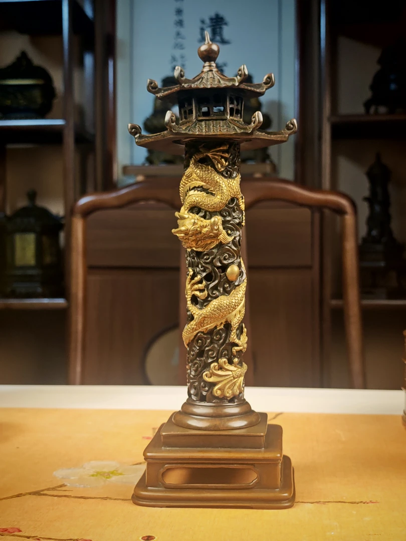 家用线香香炉 苏工龙柱塔式熏炉线香炉