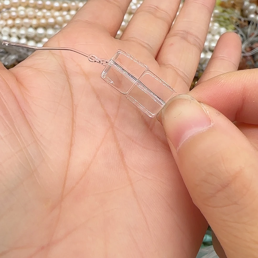 玛瑙/玉髓合金珠宝半成品白水晶9mm2颗
