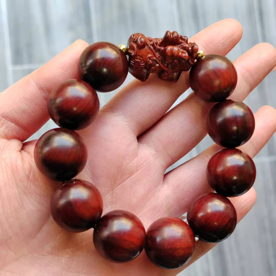 血檀男女款单圈手串卡20染料紫檀 353（无礼盒）