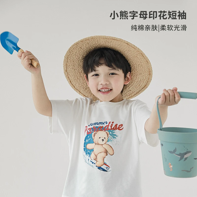 【夏款清】oddtails男童夏季数码印花短袖中大童纯棉透气上衣QG1540