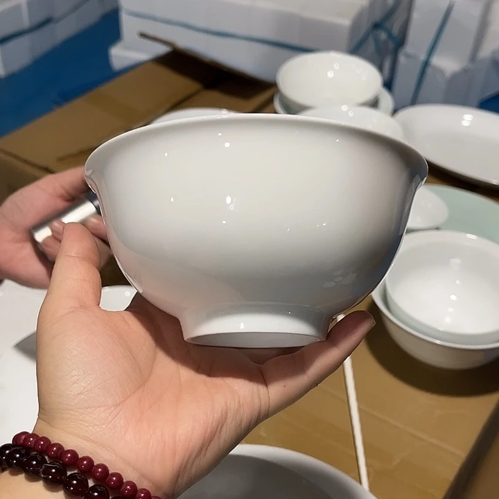 瓷片高白泥6英寸正德面碗六个，包邮