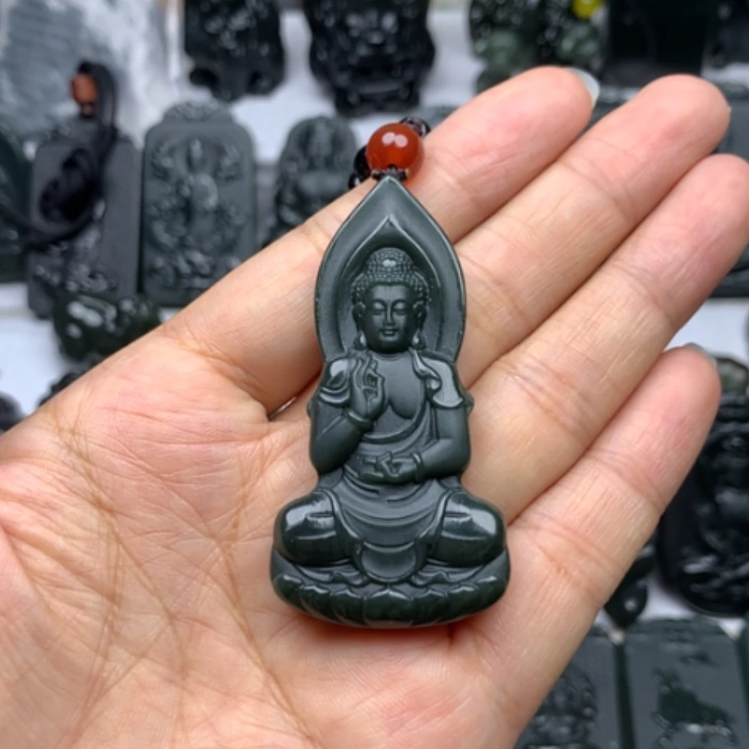 【闪购商品】和田玉未镶嵌颈饰?*穗双面雕刻