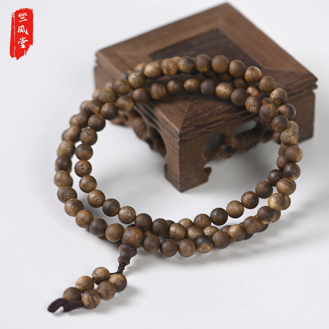 沉香约30克沉香高结油8mm多圈奇楠沉香手串【多样性发其一】