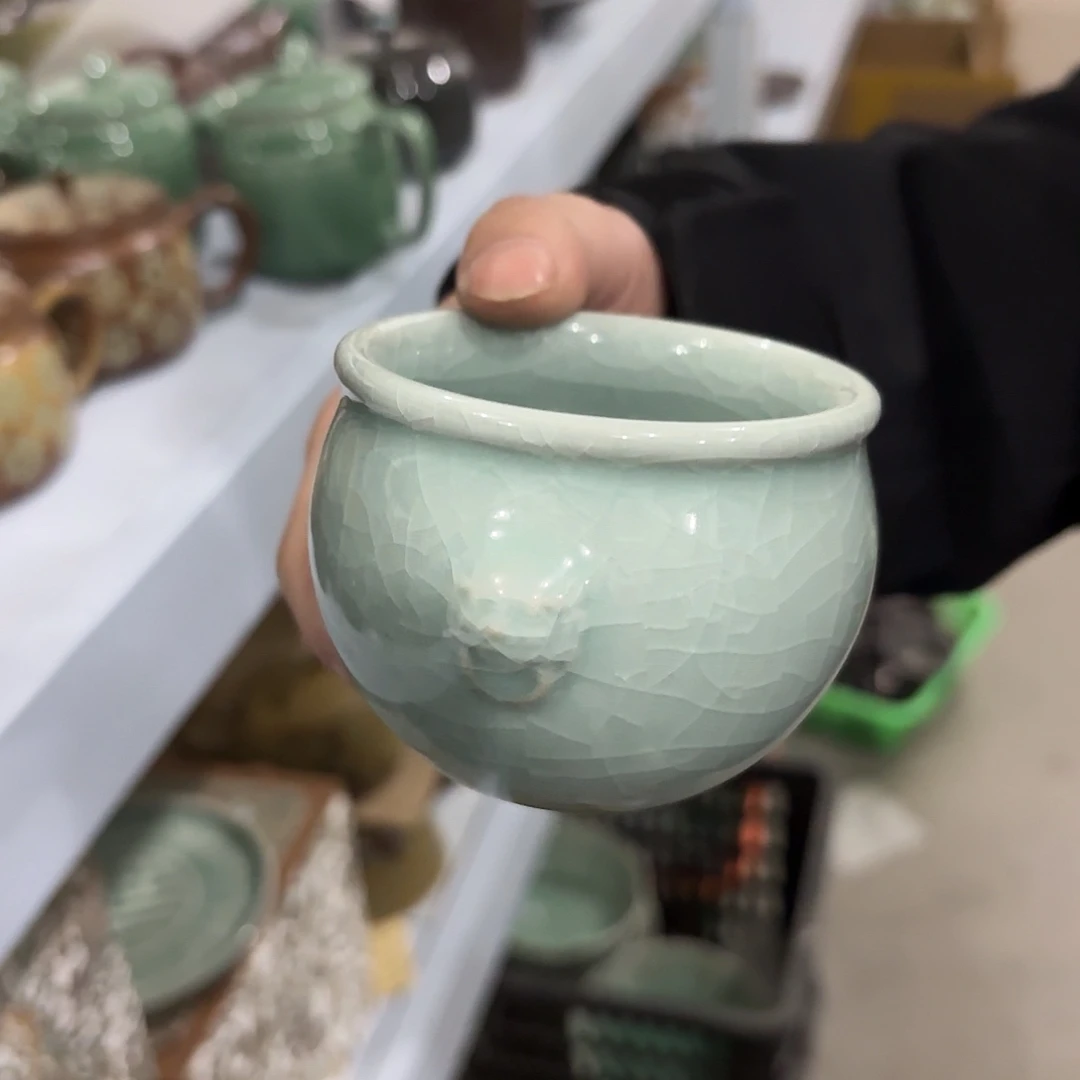 龙泉云间青瓷小米茶器