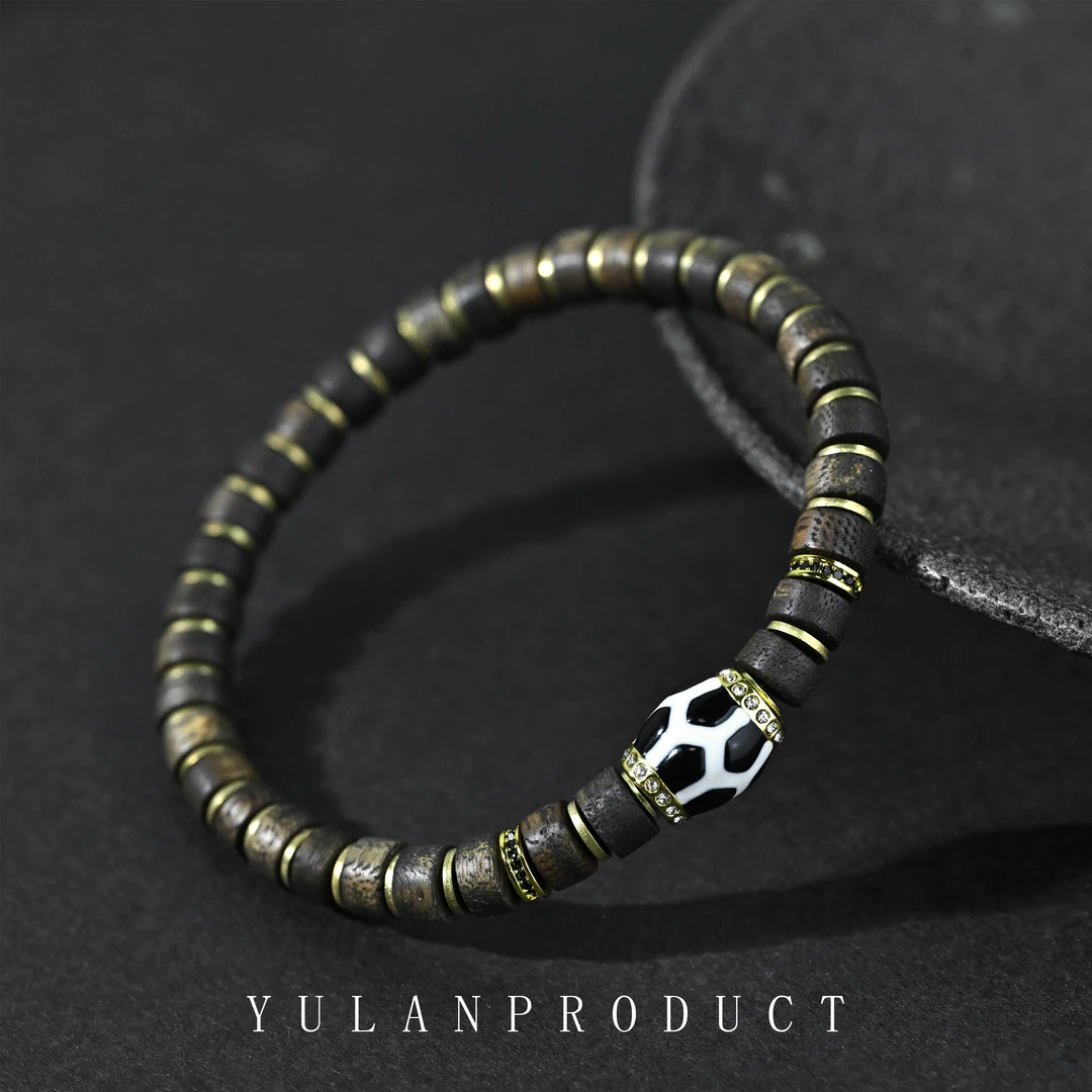 钰澜文玩 沉香【文】加里曼丹产区-奇楠级沉香-7mm+寿珠搭配款