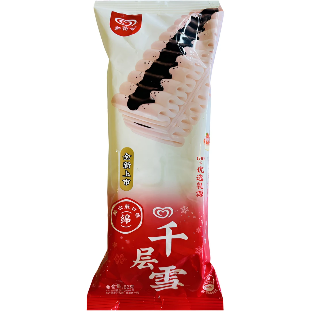 和路雪千层雪草莓芝士慕斯雪糕64g*3