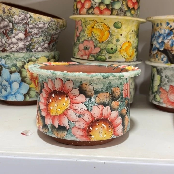 景德镇手绘花盆陶瓷13/10