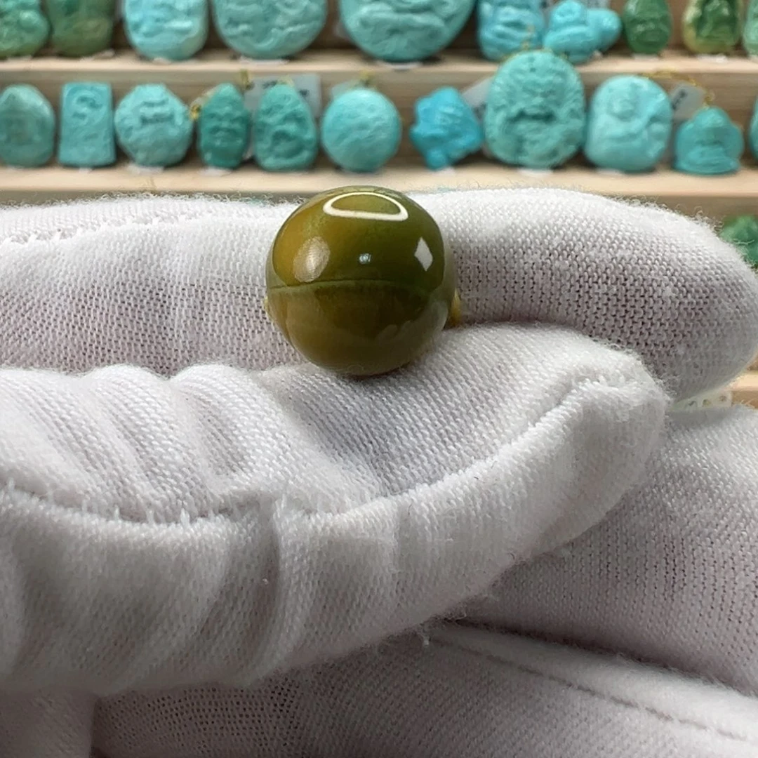 未镶嵌绿松石圆珠12.7mm