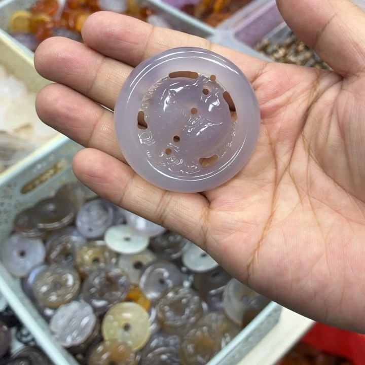 玛瑙/玉髓未镶嵌吊坠(不含链)