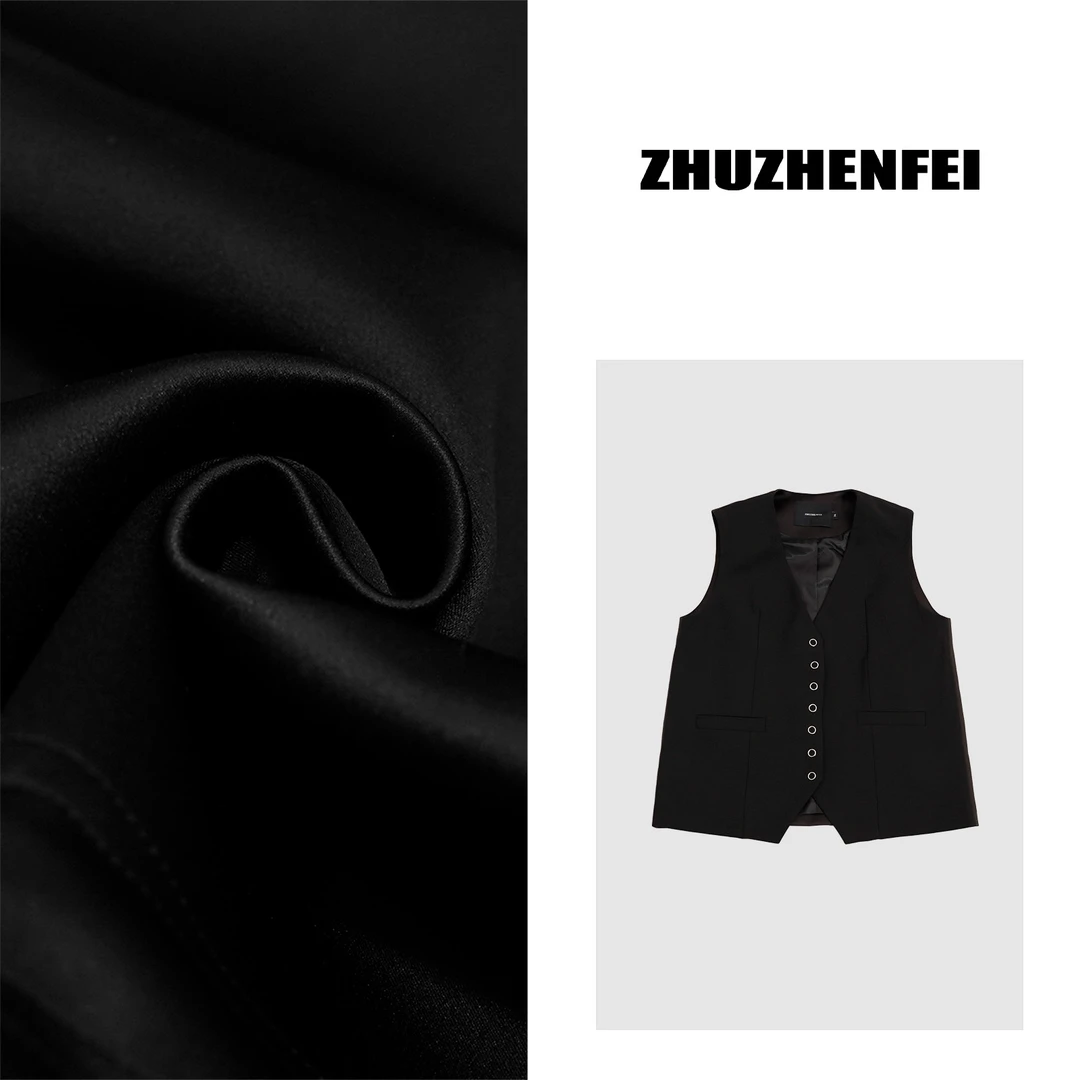 设计师原创新款休闲百搭时尚简约宽松舒适西装马甲Z351099