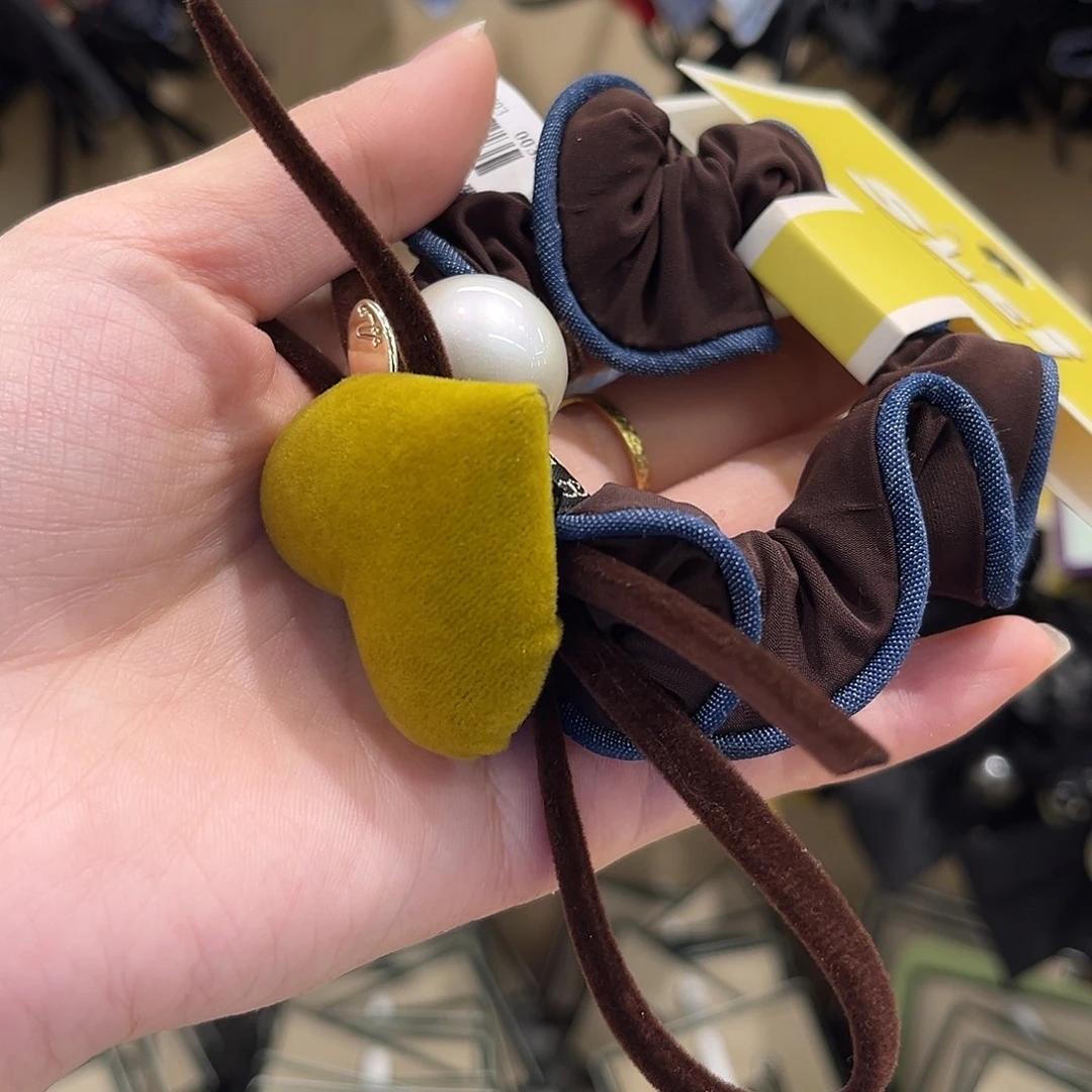 铁合金布艺黄色爱心面膜圈