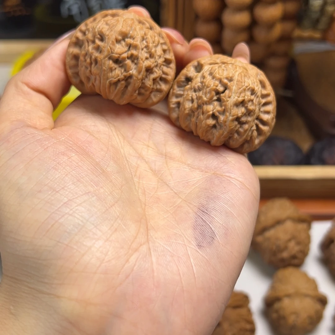 葫芦文玩核桃白狮子38全品
