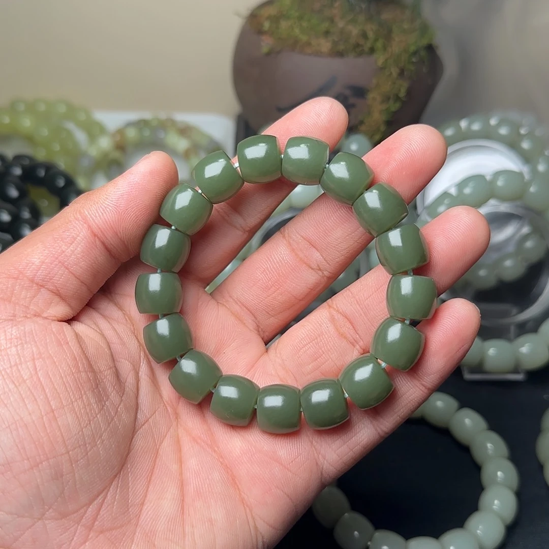 和田玉未镶嵌手串和田玉若羌黄口卡13多样性拍一发一