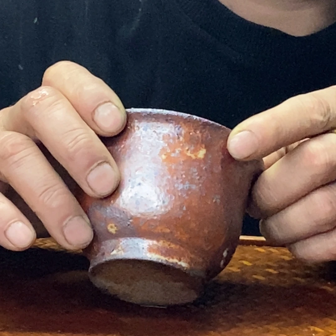 紫砂柴烧元宝火云