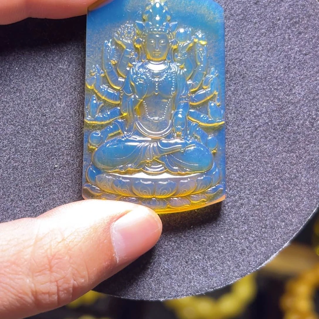 琥珀颈饰未镶嵌琥珀吊坠12.8克